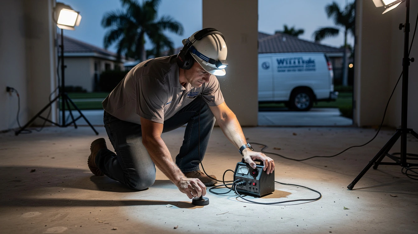 Licensed plumber on a Weston area job