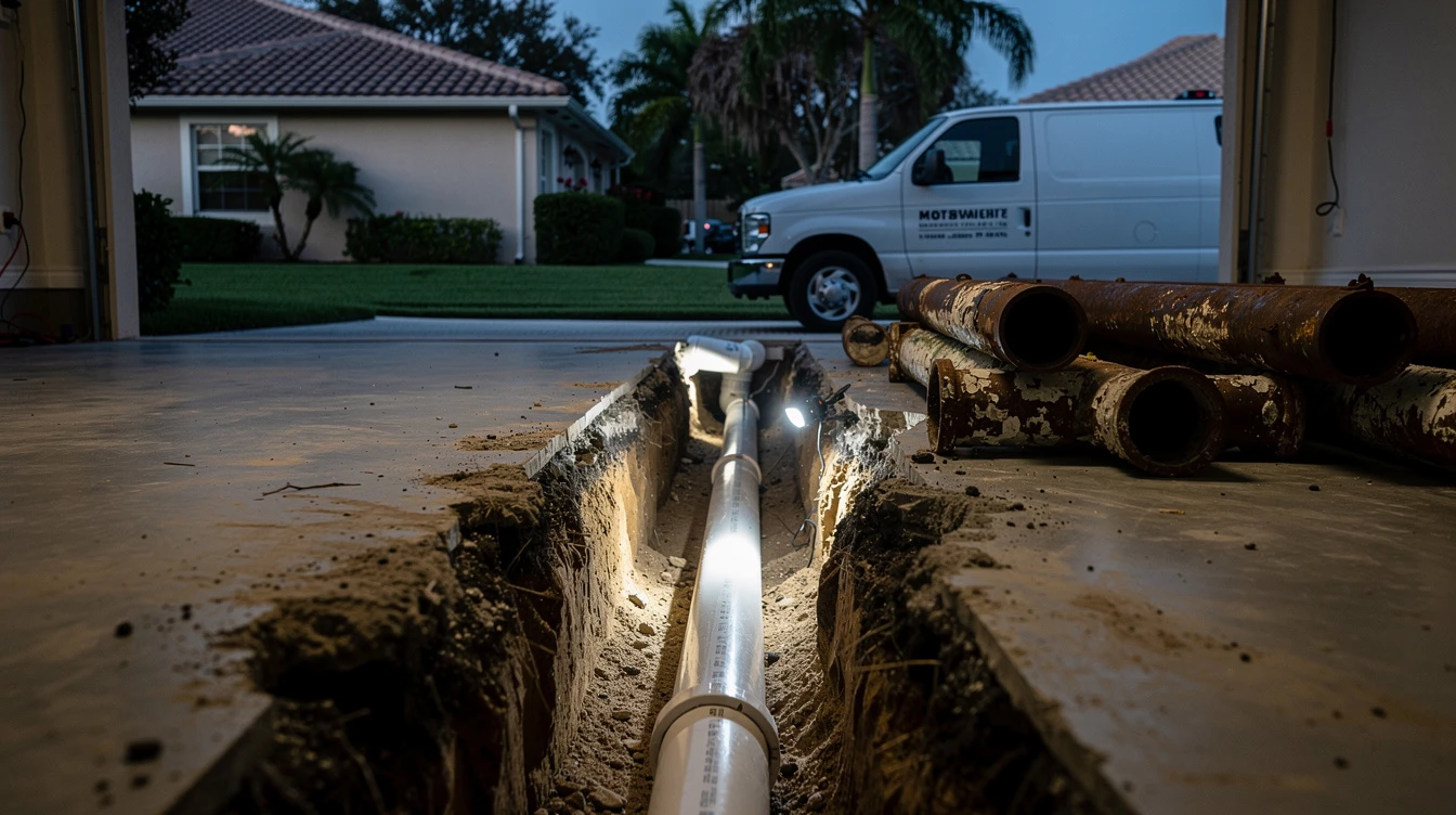 Weston Emergency Plumbing SFL crew arriving at a home in Deerfield Beach, FL