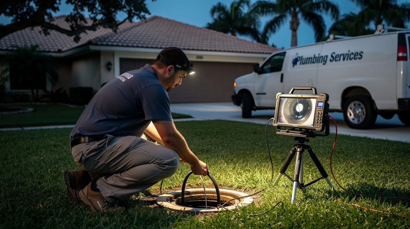 Licensed plumber on a Weston area job
