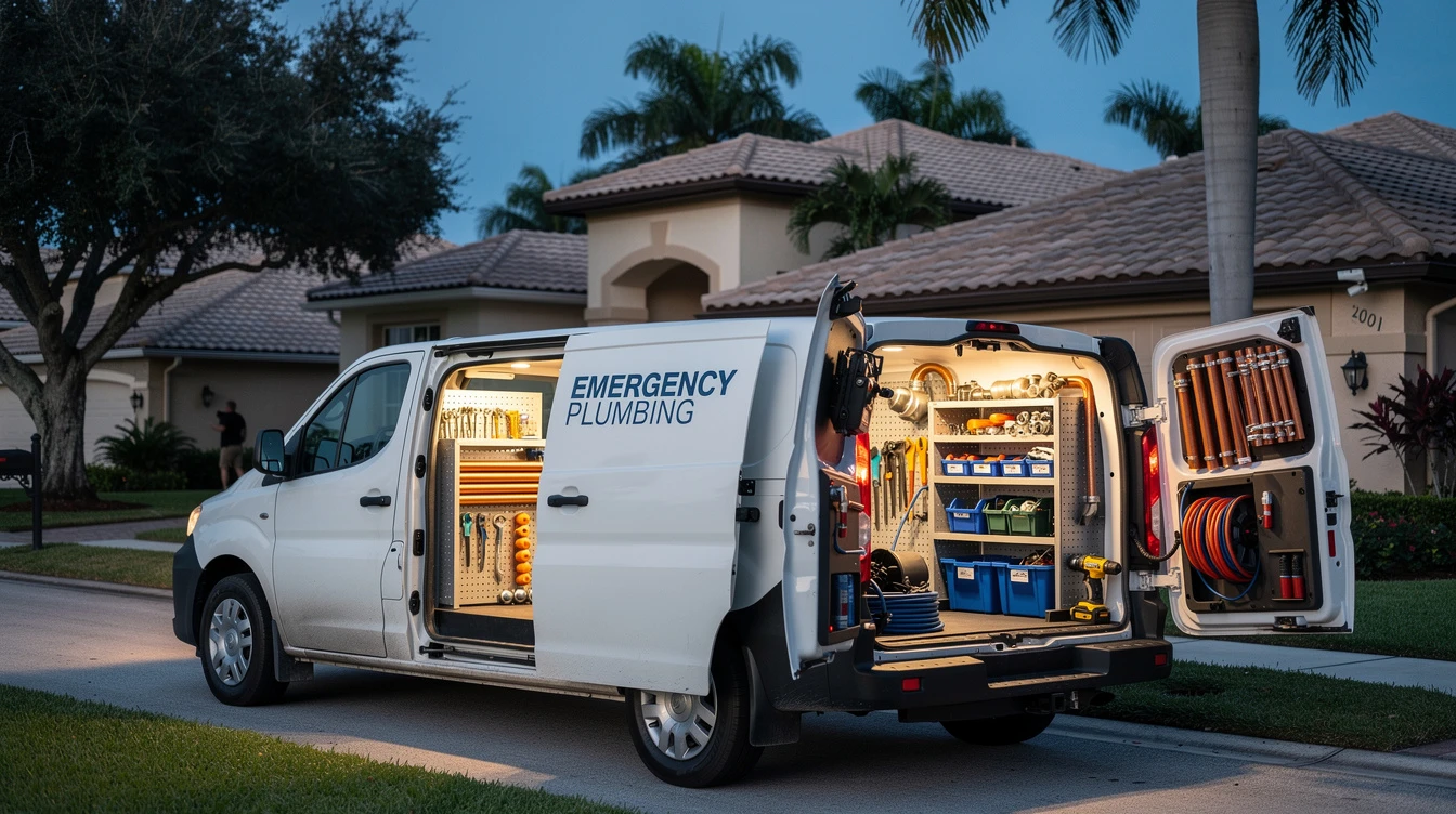 Licensed plumber on a Weston area job