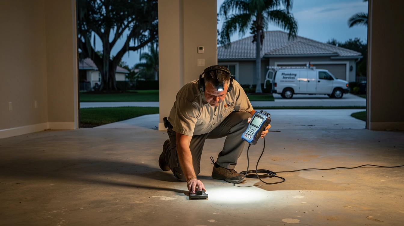 Weston Emergency Plumbing SFL truck responding to a call in Pompano Beach, FL