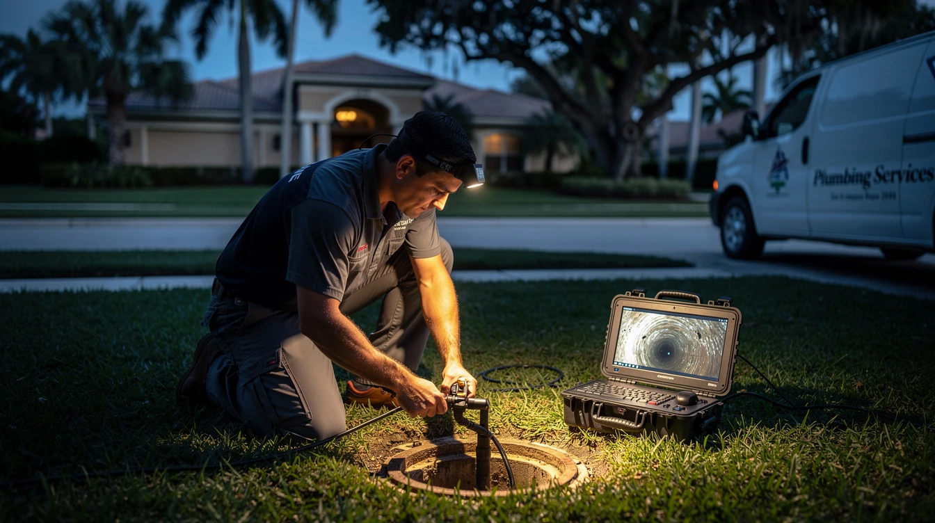 Licensed plumber on a Weston area job